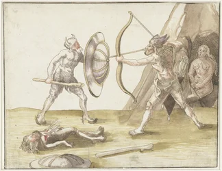 Pelea entre dos salvajes