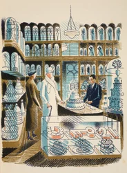 Pastel de bodas, ilustración de 