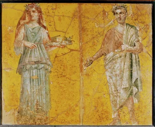 Una pareja ofreciendo sacrificios, de Stabiae