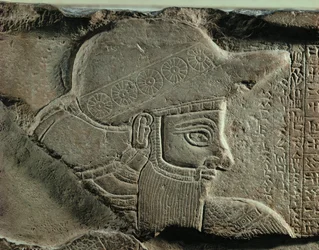 Adda-Hamiti-Inshushinak, rey de Elam Bajorrelieve sobre estela Piedra caliza, de Susa, Irán 53 ...