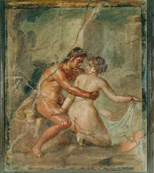 Escena erótica, Pompeya, Italia (fresco)