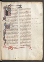 Página completa: texto e iniciales historiadas