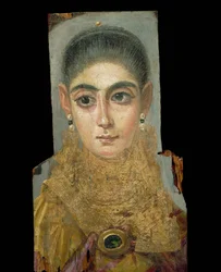 Retrato funerario de una mujer, de Antinopolis ...