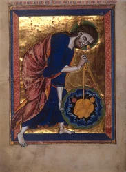 Dios Padre midiendo el universo (pergamino)