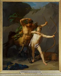 La educación de Aquiles por el centauro Quirón ...