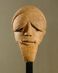Cabeza masculina, escultura de Sokoto, Nigeria (terracota)