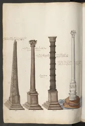 Obelisco y columnas