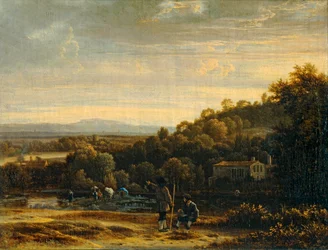 Paysage au gue - Paisaje con vado ...