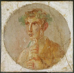 Retrato de un joven con corona de laurel, de Pompeya