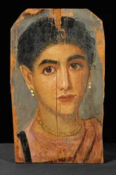 Retrato de una joven del cementerio de Fayum ...