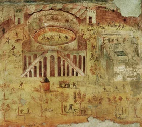 Disturbios en el anfiteatro entre los pompeyanos y Noceria