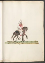 Varios turcos a caballo: dos jinetes con turbante