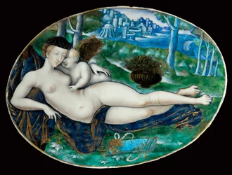 Venus y Cupido. Limoges ...