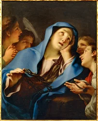 Virgen de los Dolores, rodeada de ángeles - La Virgen y los ángeles ...