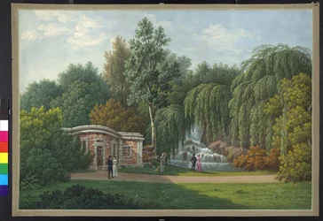 Vista del jardín de Monza