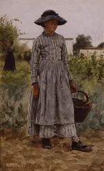 Niña con cesta
