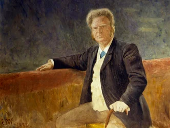 Retrato de Bjorn Bjornson (1859-1942), actor y director de teatro, Pintura de Erik Werenskiold (1855-1938)