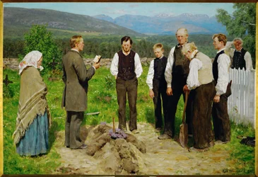 El funeral. 1885 (pintura sobre lienzo)