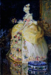 Dama del siglo XVIII, de Erminia Bruni Menin (1870-1904). Italia, siglo XX.