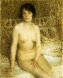 Un desnudo sentado