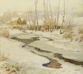 El arroyo del molino (óleo sobre masonita)