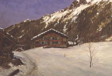 Chalet en la nieve