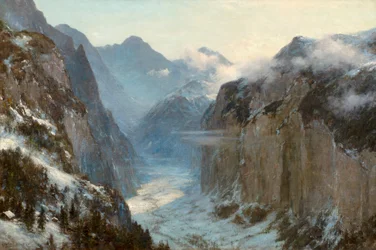 "En su mano están los lugares profundos de la Tierra" (óleo sobre lienzo)