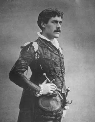 George Alexander, actor y director de teatro británico, como Fausto, 1887
