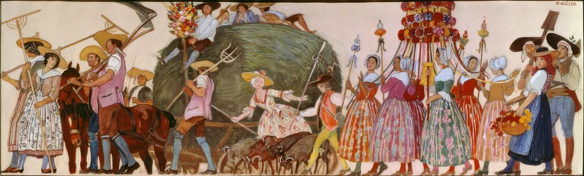Procesión, El carro de heno