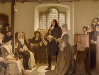 El Matrimonio de William Penn y Hannah Callowhill en la Casa de Reuniones de los Amigos, El Friary, Bristol