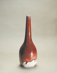 Jarrón de porcelana con esmalte flambeado por Ernest Chaplet (1835-1909)