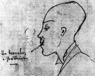 El rostro tiene algo, retrato de Arthur Rimbaud por Ernest Delahaye de 1875.