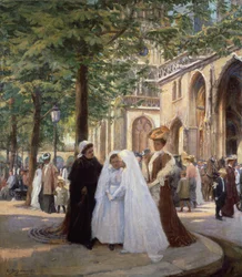 La primera comunión (óleo sobre lienzo)