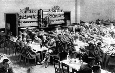 Restaurante para estudiantes, París, 1931