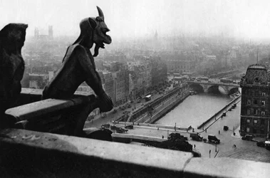 El río Sena visto desde una torre de Notre Dame, París, 1931