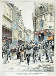Vista de la Rue de Croissant en el 11º arrondissement de París, 1893