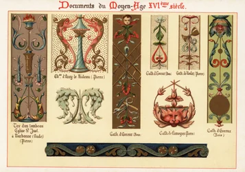 Elementos de diseño del siglo XVI.