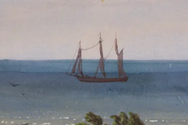 Detalle del Tríptico de un Atolón, 1871