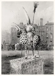 La estatua en Leicester Square, la mañana del miércoles 17 de octubre de 1866