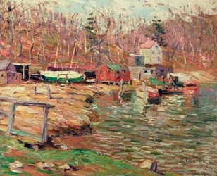 Escena del río Harlem