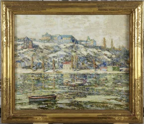 El río Harlem bajo la nieve