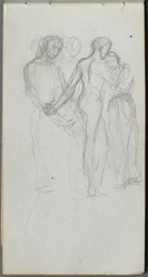 Cuaderno de Bocetos, página 10: Figuras Abrazándose