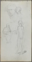 Cuaderno de bocetos, página 12: Figuras múltiples