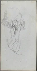Cuaderno de bocetos, página 16: Figura melancólica