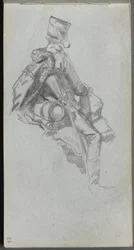 Cuaderno de bocetos, página 23: Soldado sentado