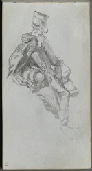 Cuaderno de bocetos, página 23: Soldado sentado