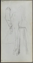 Cuaderno de bocetos, página 31: Estudio de figuras