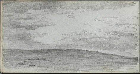 Cuaderno de bocetos, página 34: Estudio de paisaje