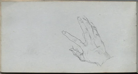 Cuaderno de bocetos, página 68: Estudio de una mano