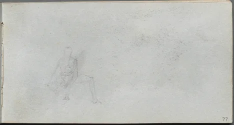 Cuaderno de bocetos, página 77: Estudio de figura